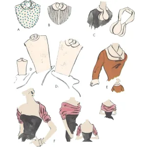 1950s Pattern, Vogue Accessories, Peter Pan Collar, Sleeve Stole - Multi-sizes