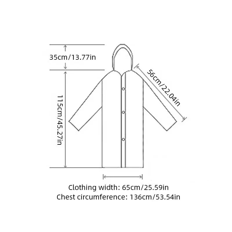Adult Raincoat Non-Disposable Thick Outdoor Waterproof Hooded Raincoat Travel Climbing Universal One Piece Raincoat