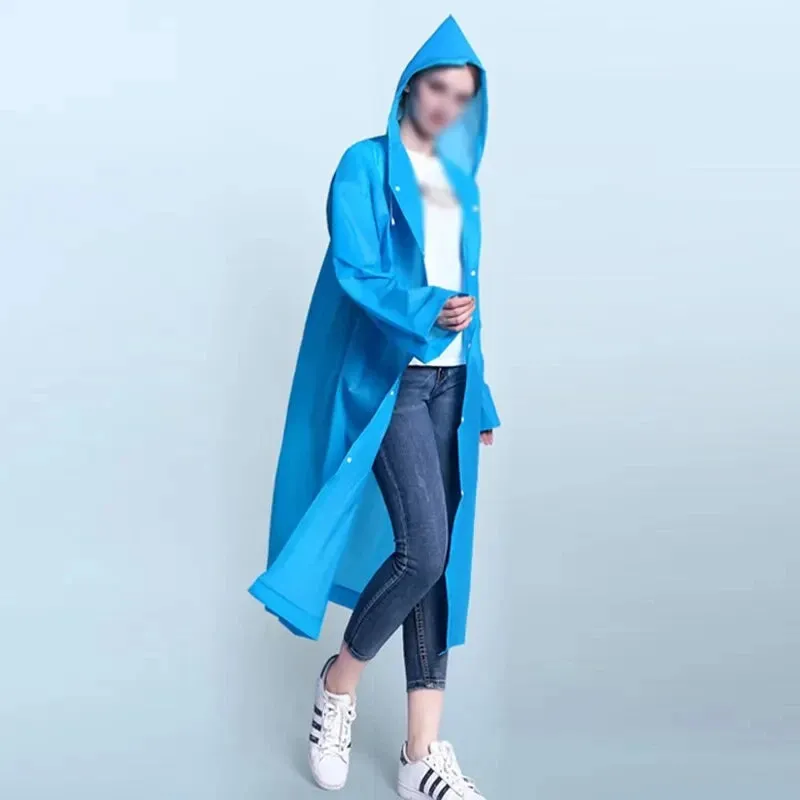 Adult Raincoat Non-Disposable Thick Outdoor Waterproof Hooded Raincoat Travel Climbing Universal One Piece Raincoat