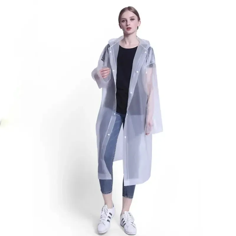 Adult Raincoat Non-Disposable Thick Outdoor Waterproof Hooded Raincoat Travel Climbing Universal One Piece Raincoat