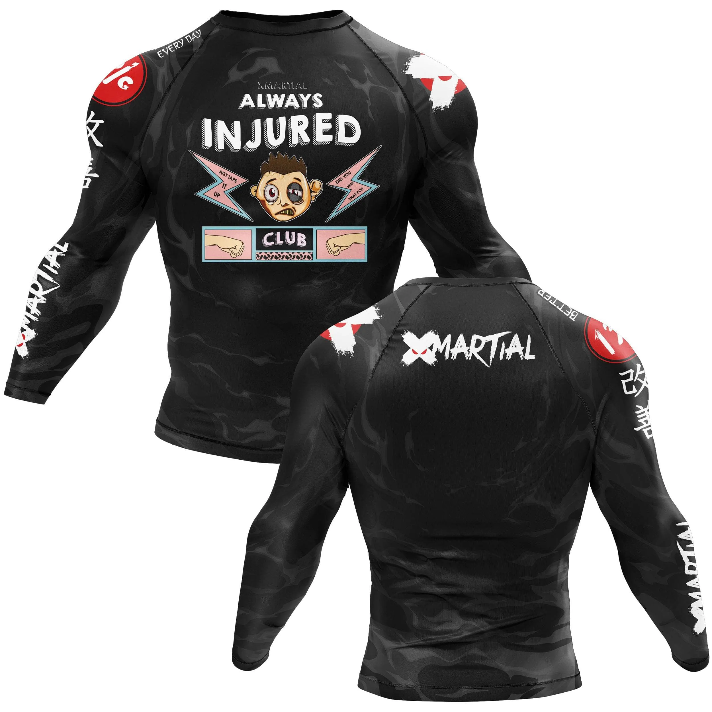 Always Injured BJJ Rash Guard