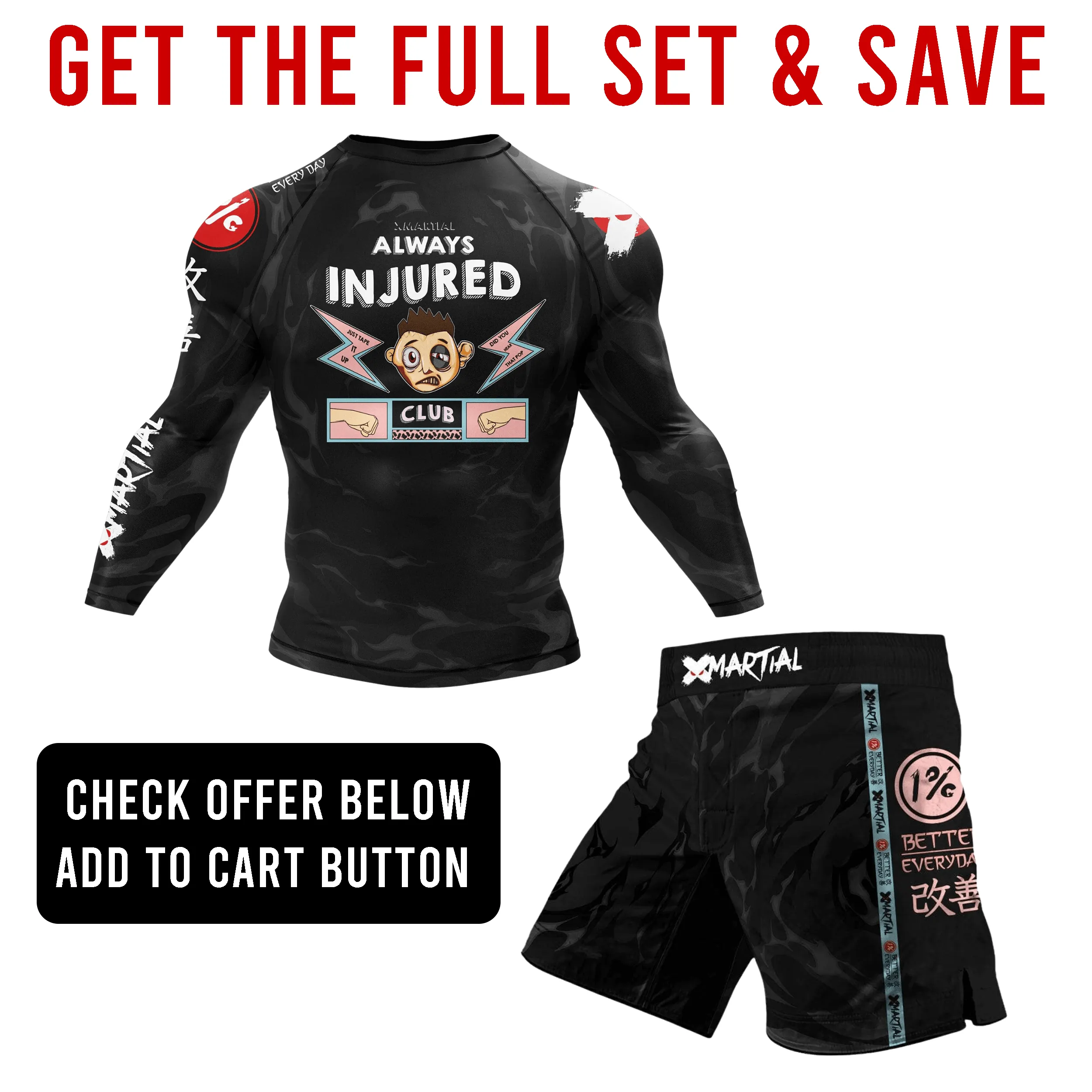 Always Injured BJJ Rash Guard