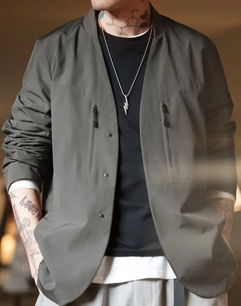 American Casual Collarless Commuter Versatile Men's Coat
