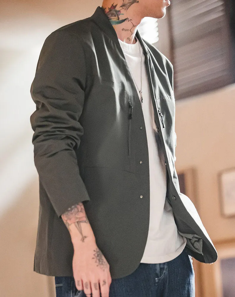 American Casual Collarless Commuter Versatile Men's Coat