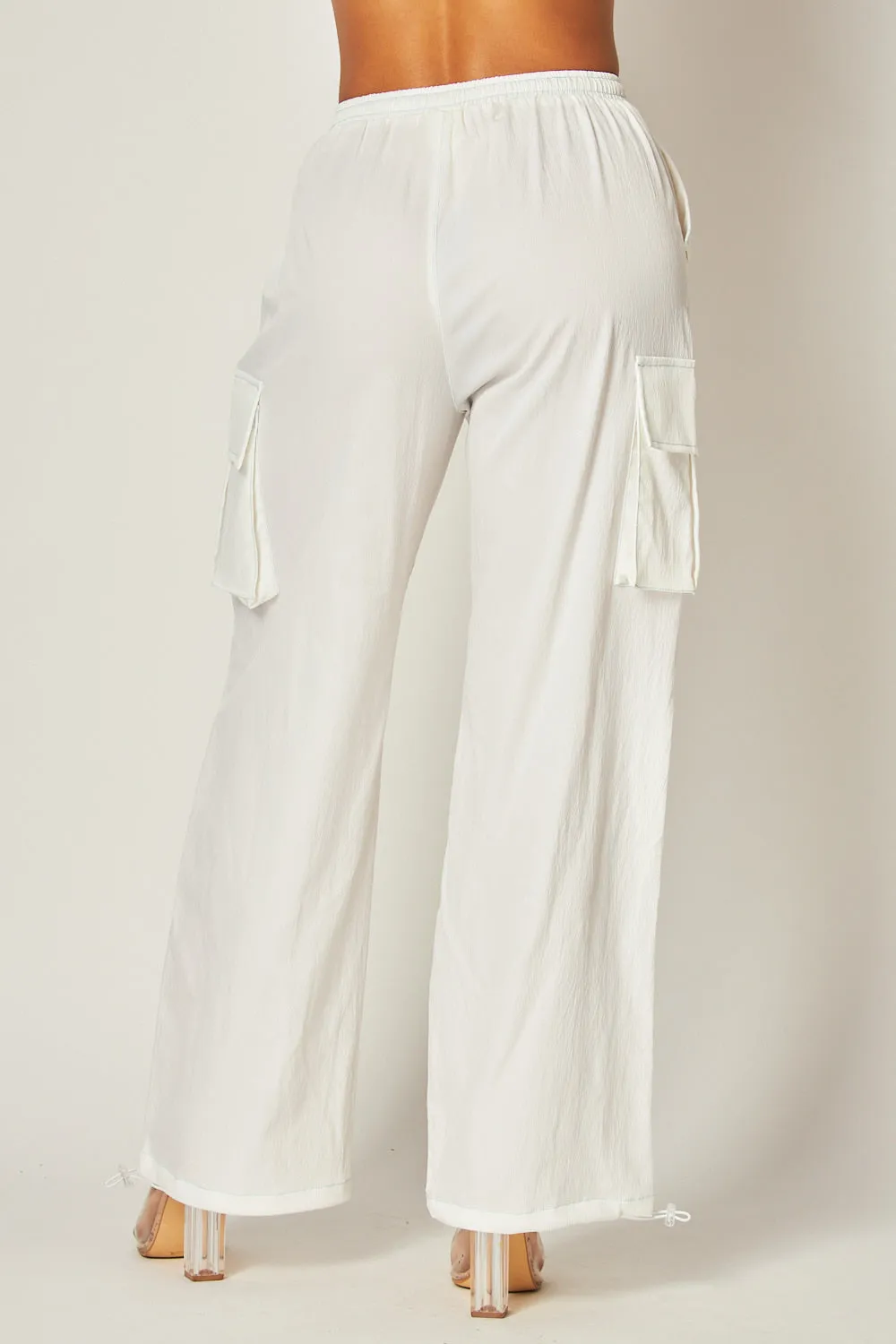 Annabelle Contrast Stitch Cargo Pocket Pants
