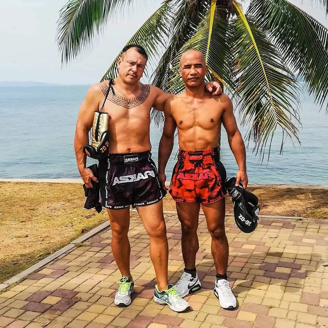 ASKARI MUAY THAI SHORTS - BLACK CAMOUFLAGE