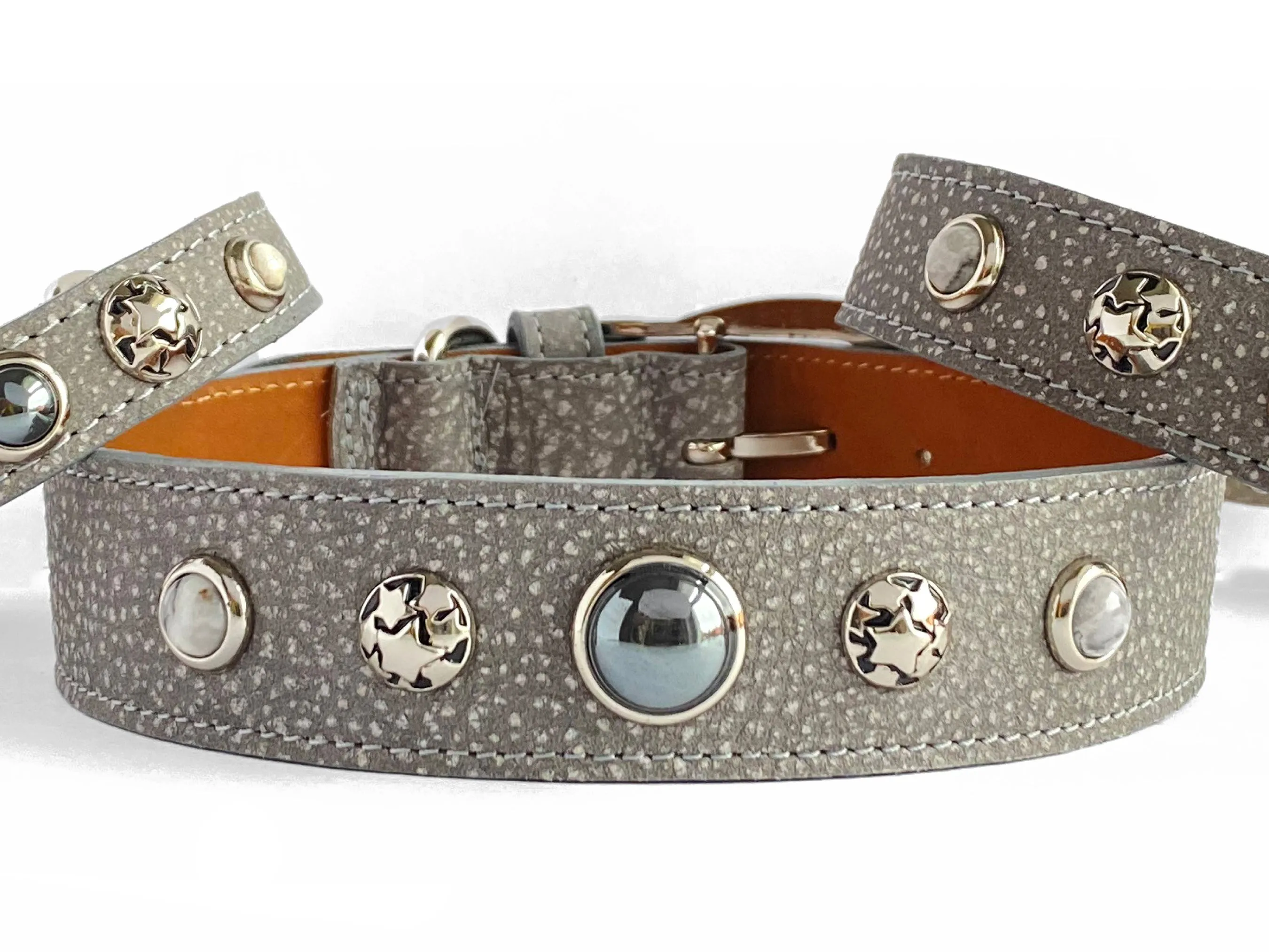 BANDIT - Luxury Leather Dog Collars with Gemstones