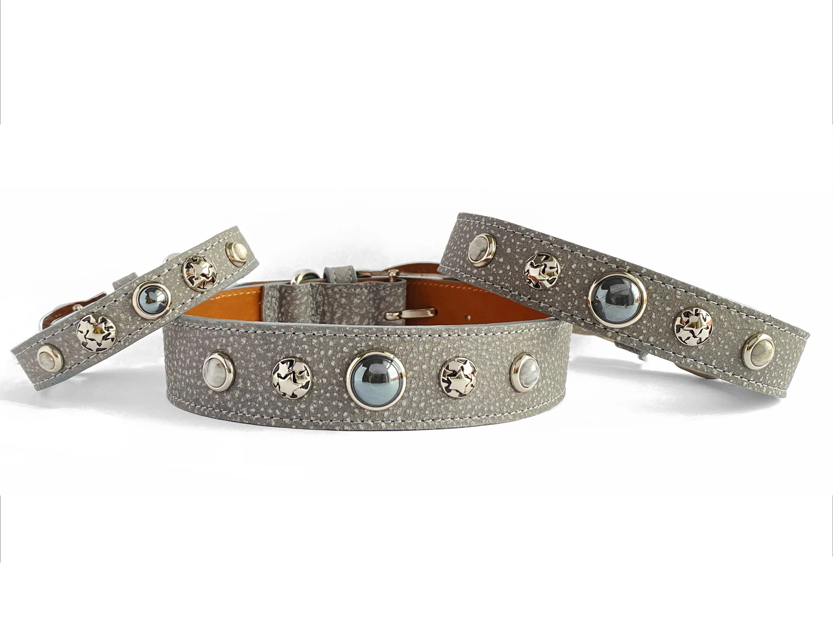 BANDIT - Luxury Leather Dog Collars with Gemstones