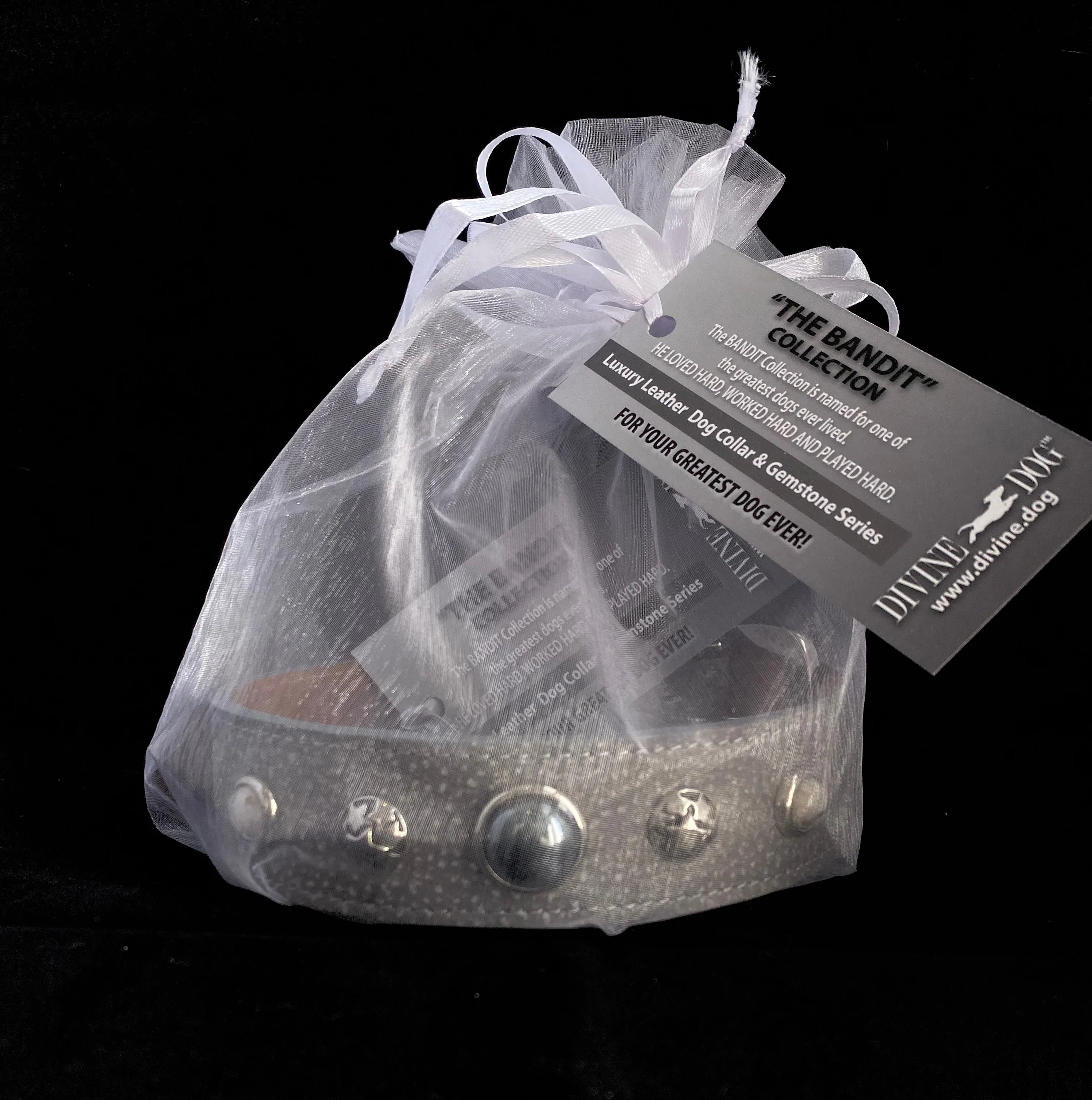 BANDIT - Luxury Leather Dog Collars with Gemstones