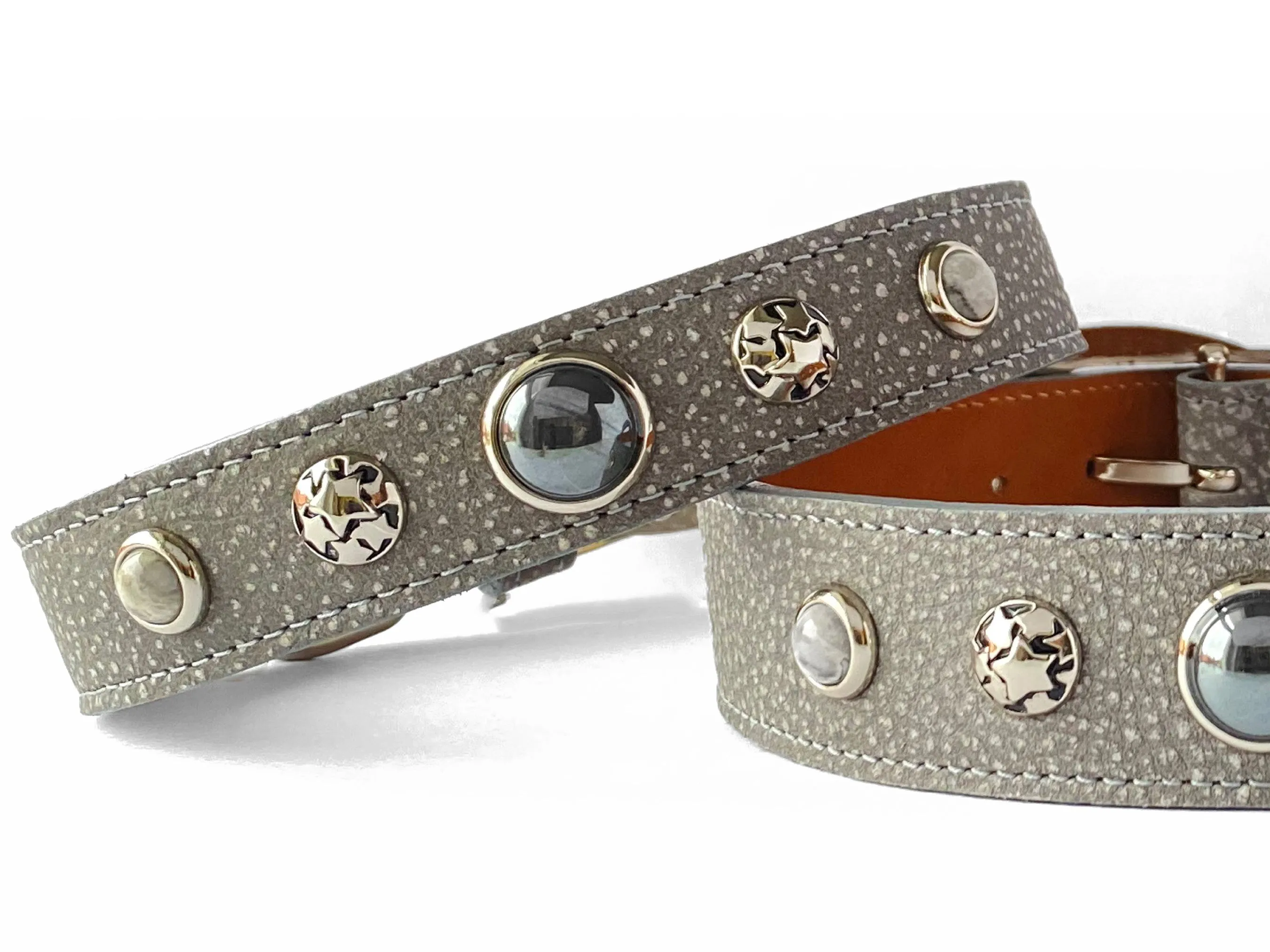 BANDIT - Luxury Leather Dog Collars with Gemstones