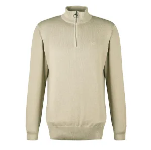 Barbour Cotton Half Zip Sweater Washed Stone
