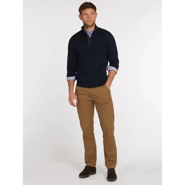 Barbour Mens Cotton Half Zip Sweater Navy