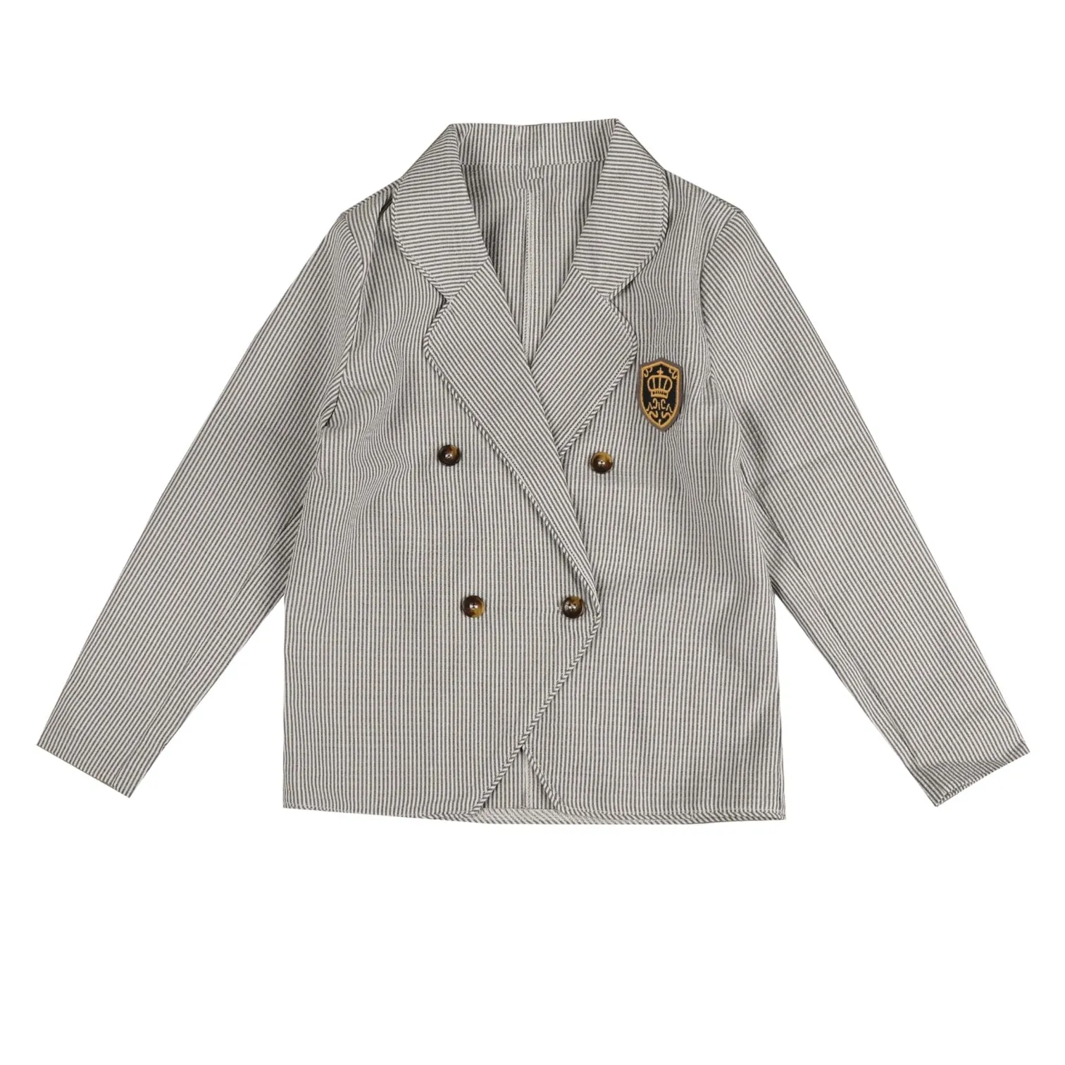 Belati Navy Striped Seersucker Blazer