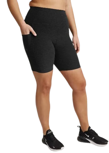Beyond Yoga Spacedye Team Pockets High Waisted Biker Short - Darkest Night