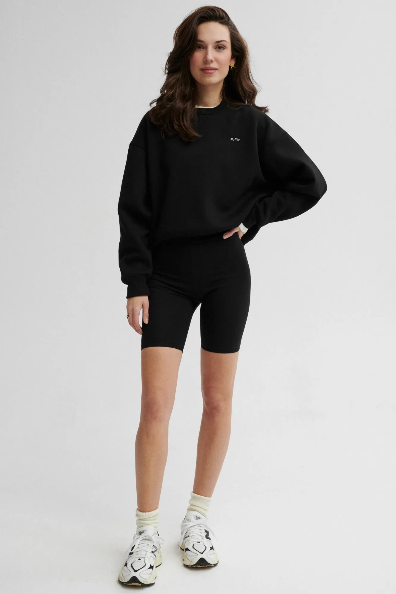 Biker shorts in fine cotton / 08 / 07 / onyx black