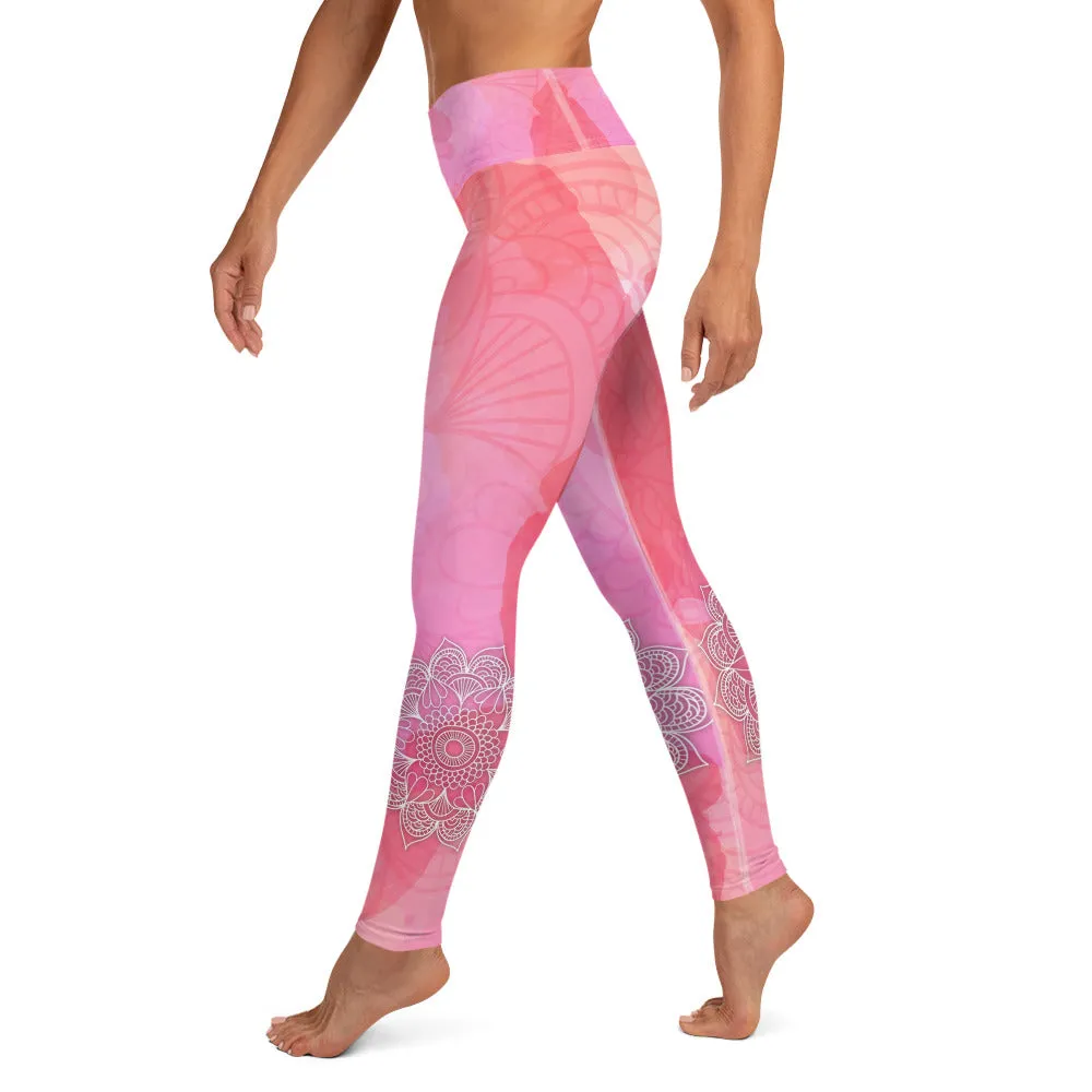 Blossom Pink High Waist Yoga Leggings