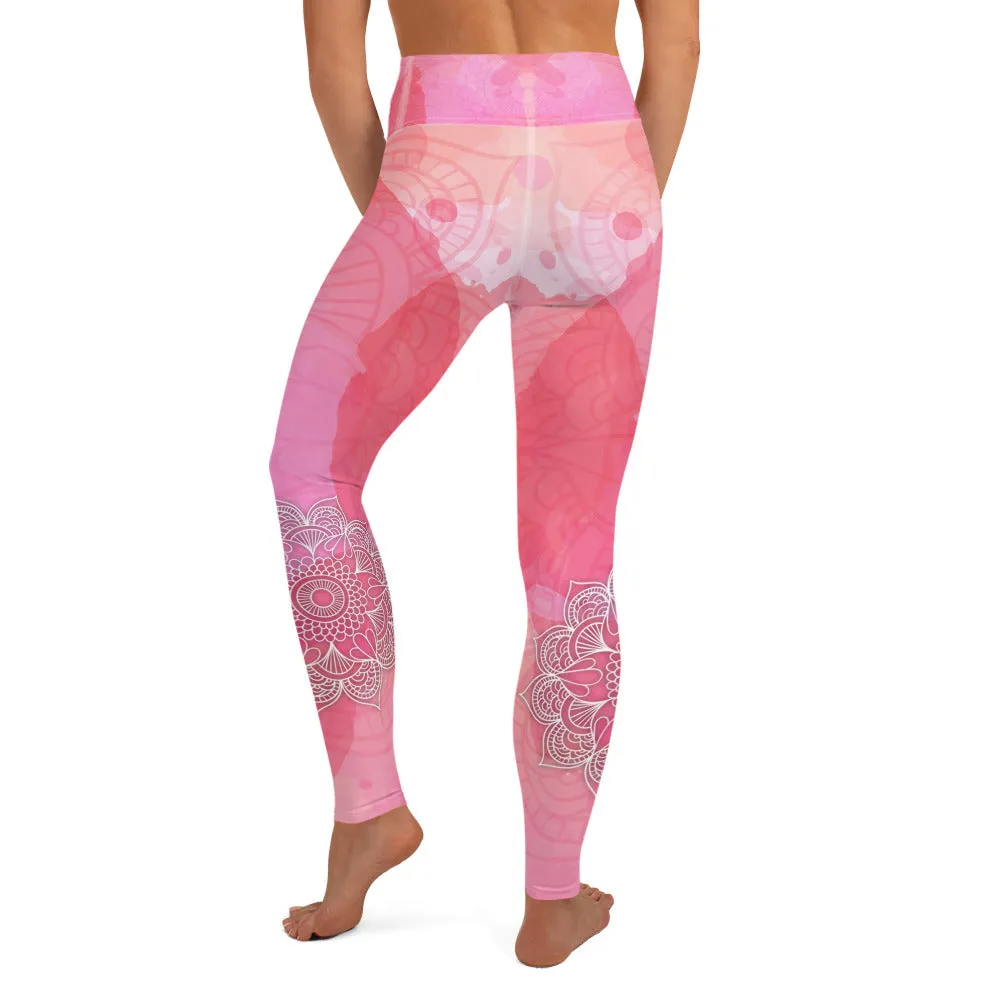 Blossom Pink High Waist Yoga Leggings
