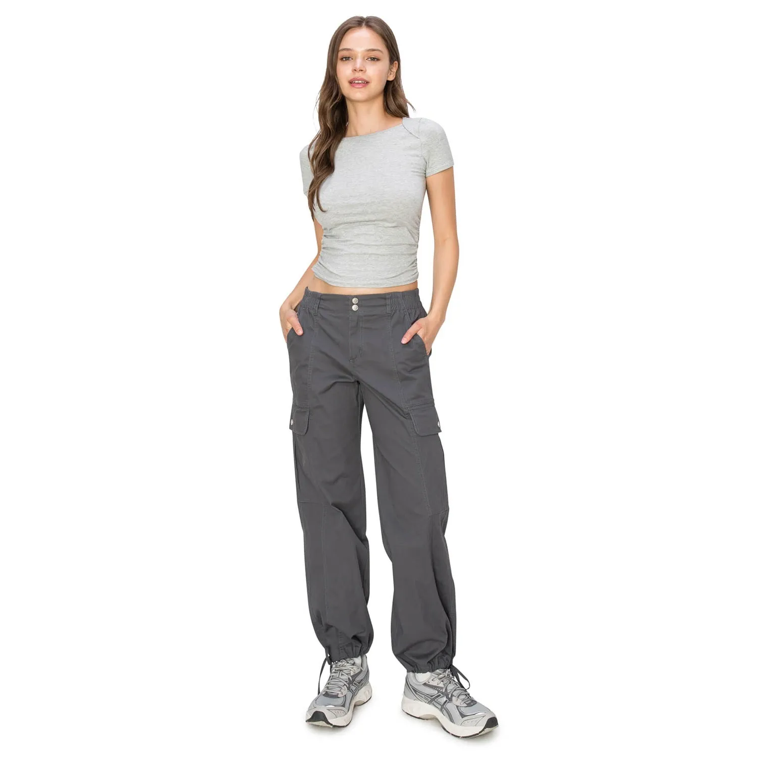 Bubble Cargo Pants - Charcoal