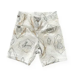 Bunny on Honeycomb Biker Shorts