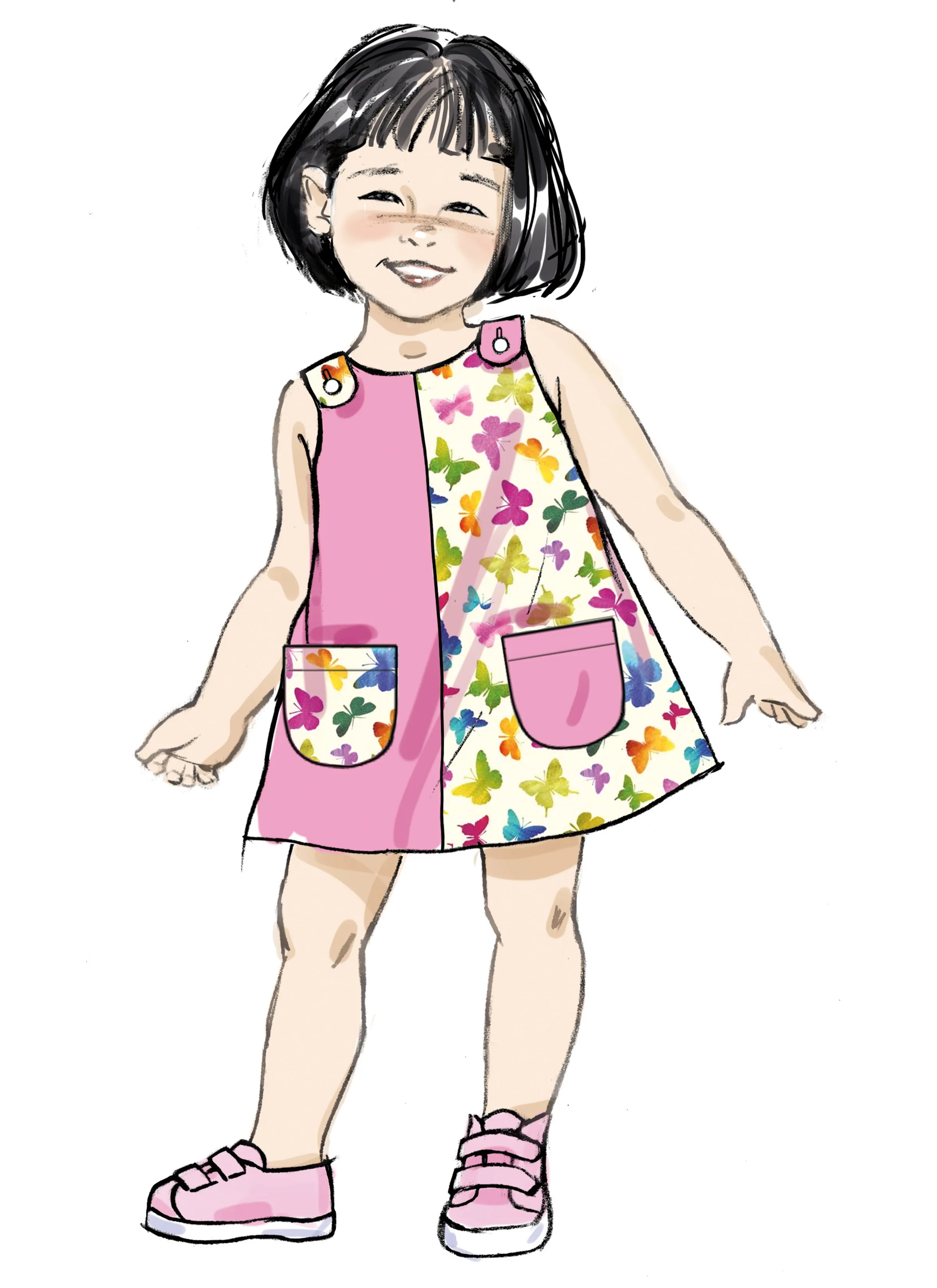 Butterick Sewing Pattern 7003 Toddlers' Dresses and Panties