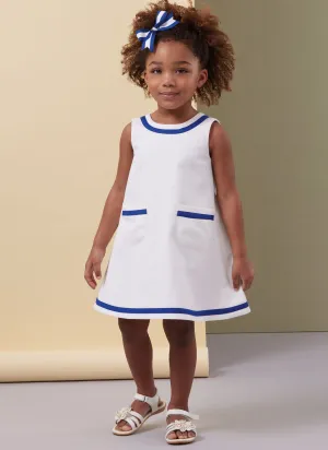 Butterick Sewing Pattern 7003 Toddlers' Dresses and Panties