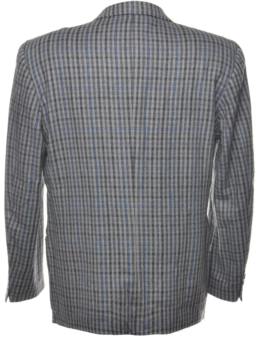 Button Front Striped Blazer - L