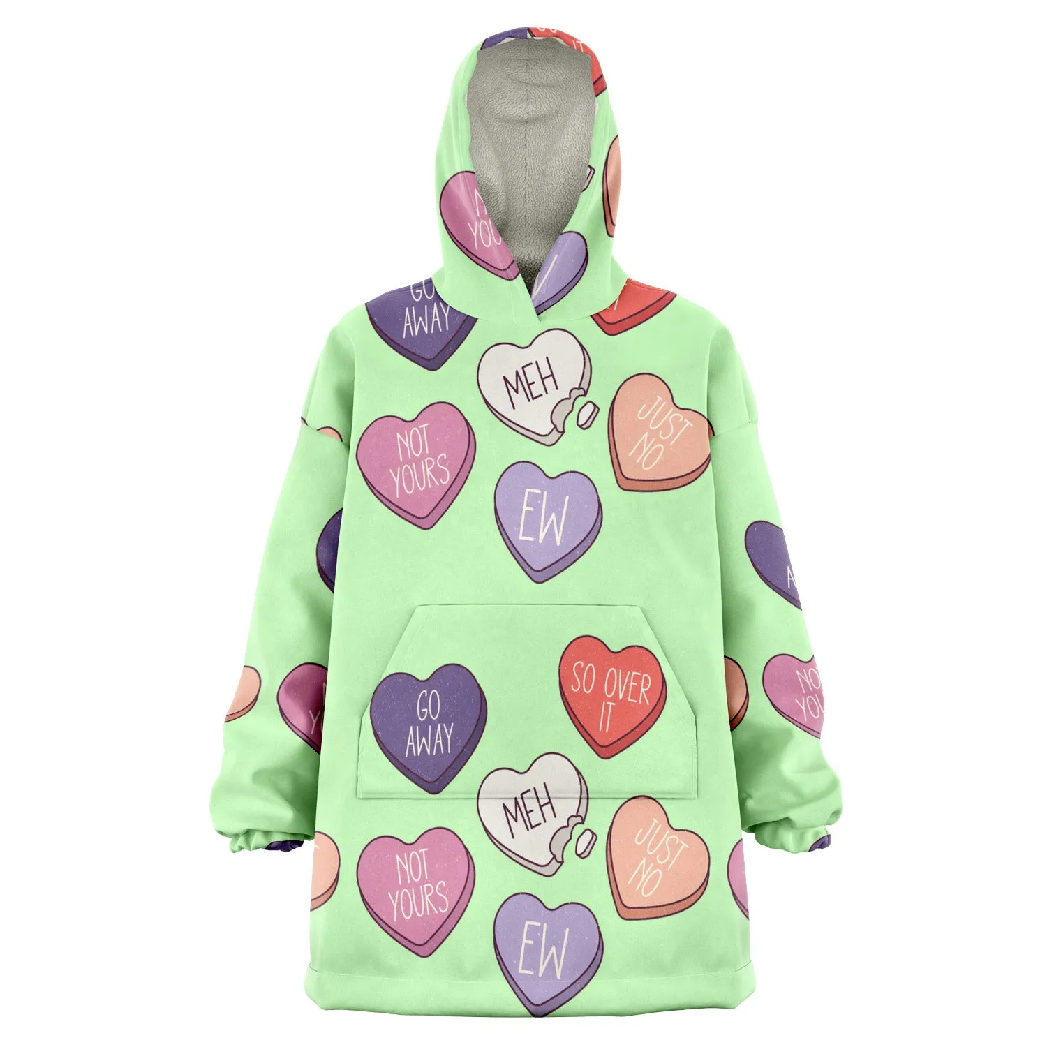 Candy Heart Hate Valentines Snug Hoodie