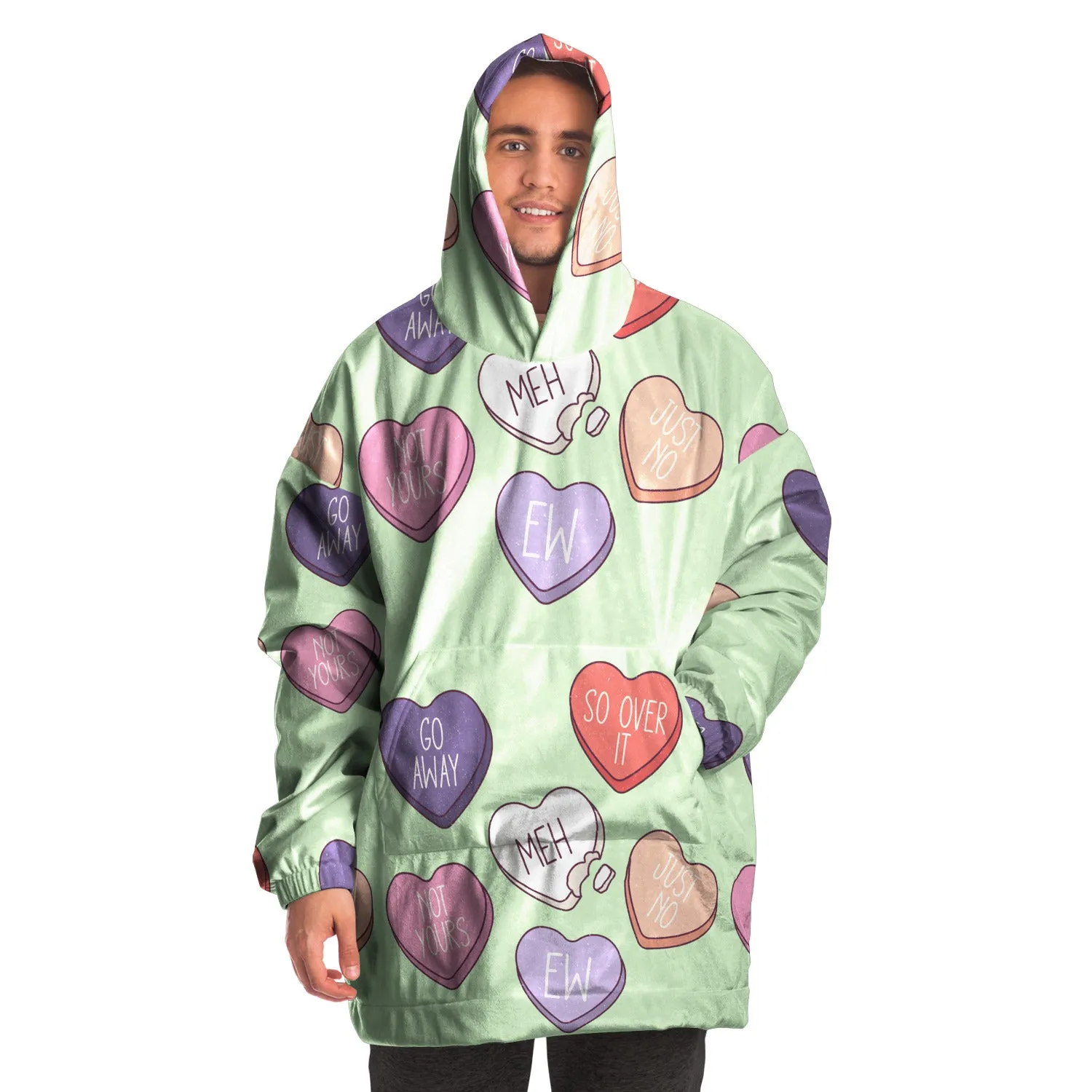 Candy Heart Hate Valentines Snug Hoodie