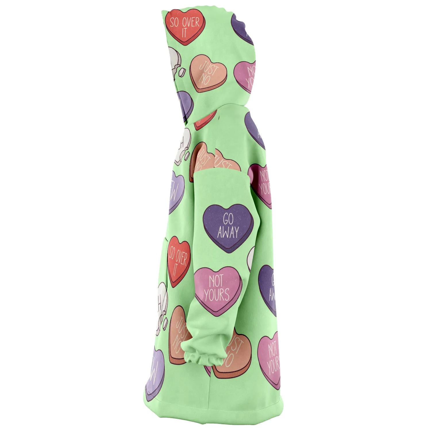 Candy Heart Hate Valentines Snug Hoodie