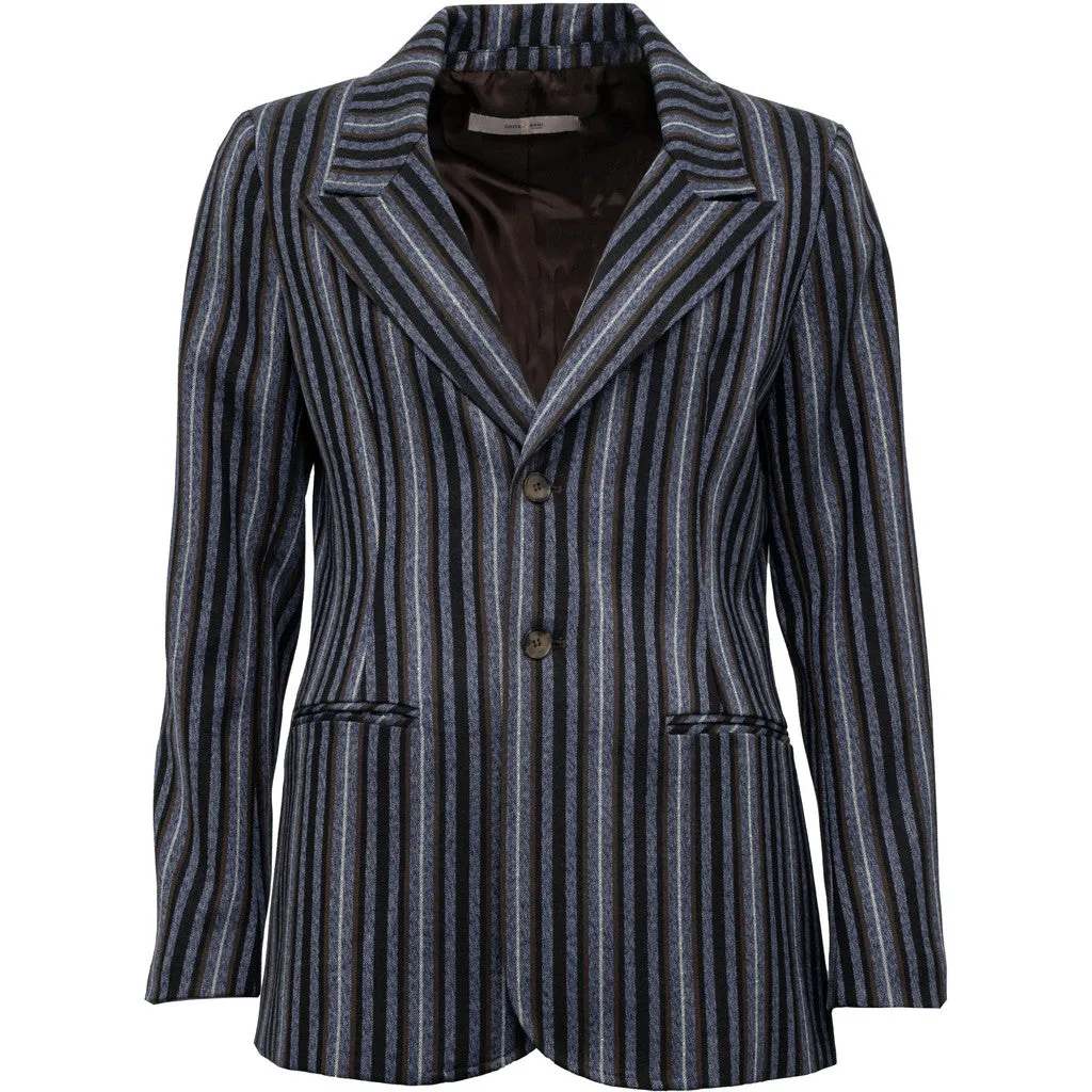 Charlize Striped Blazer - Blue Stripes