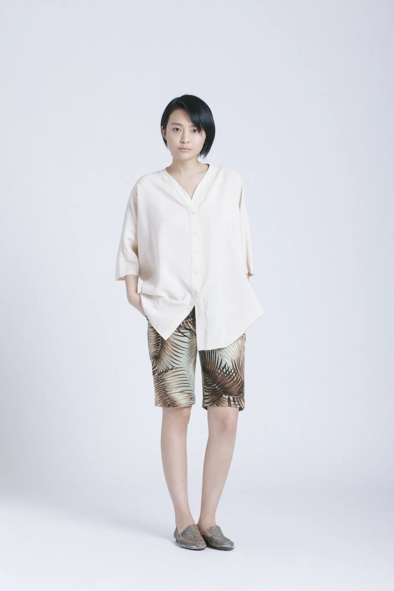 Coconut Knee-Length Shorts