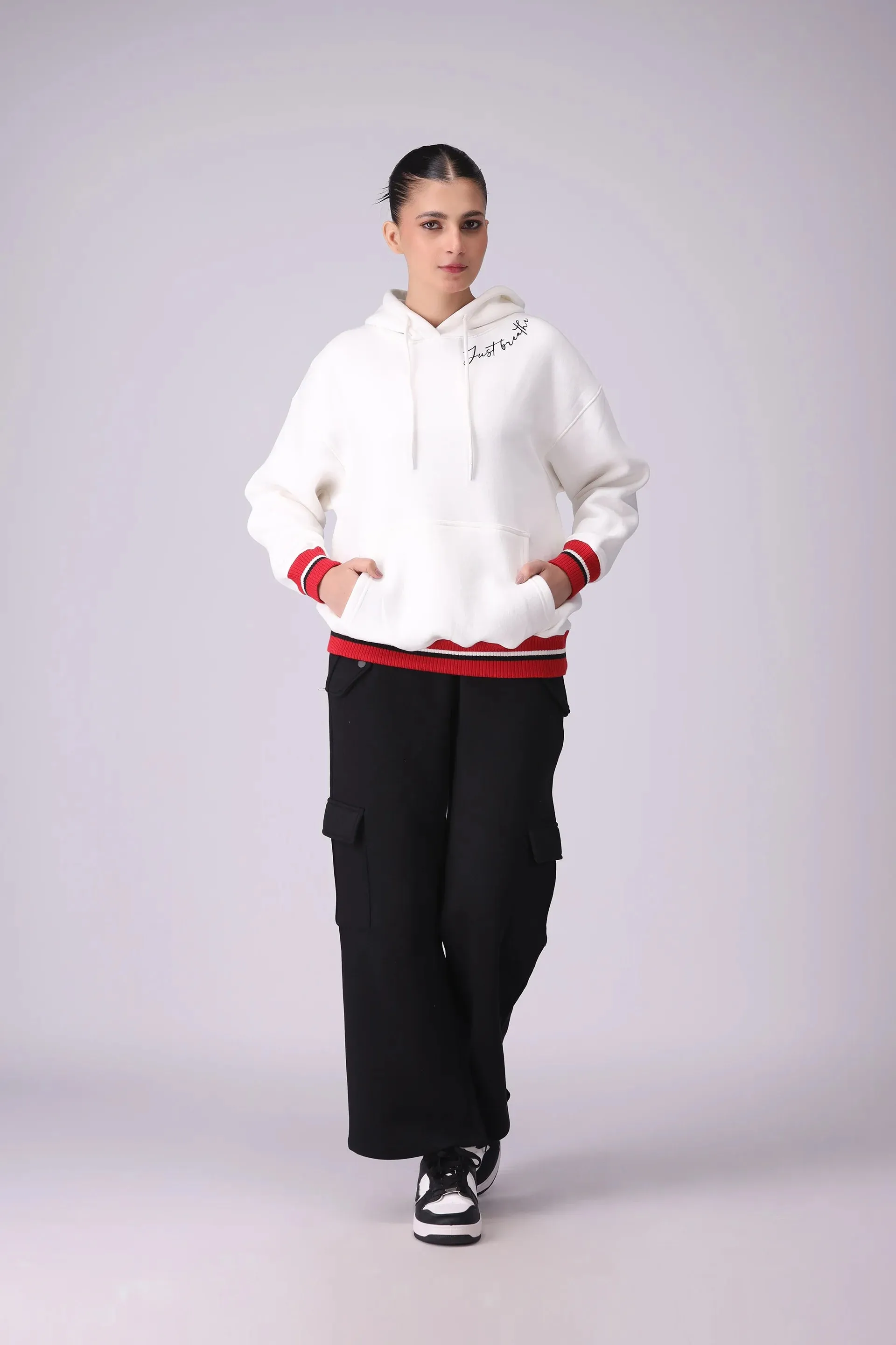 Contrast Trimmed Hoodie