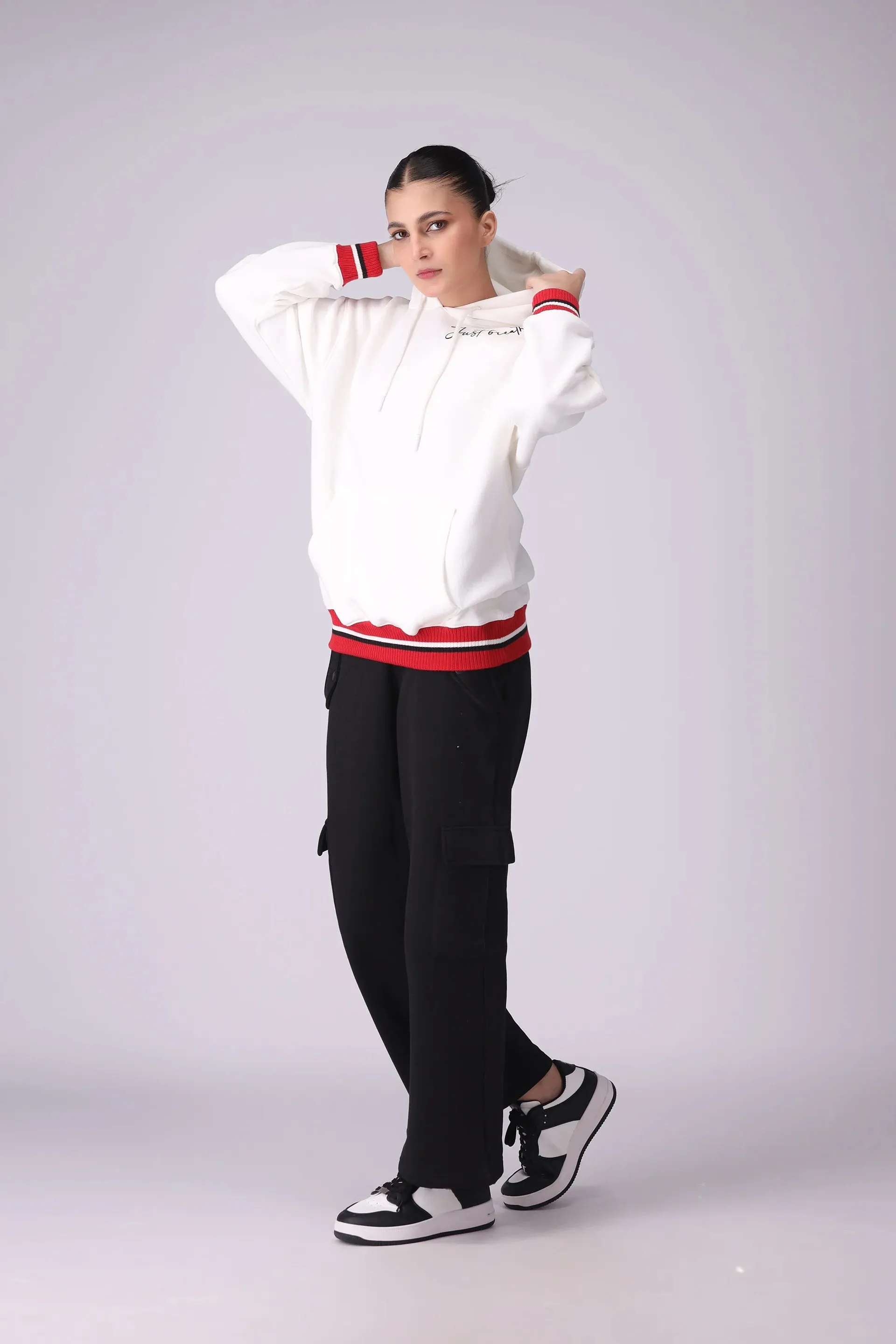Contrast Trimmed Hoodie