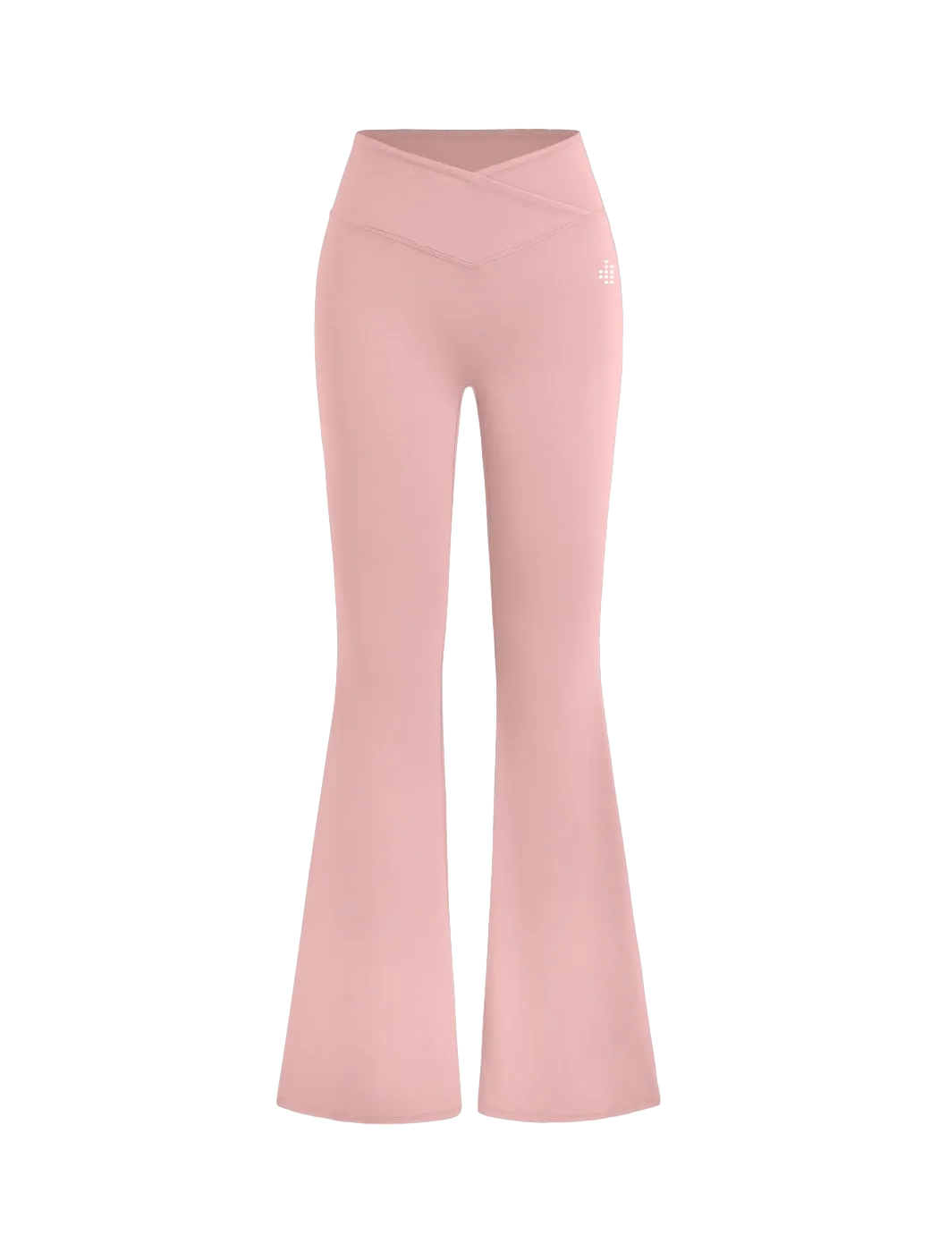 Cross-waist Flared Leggings - Misty Rose