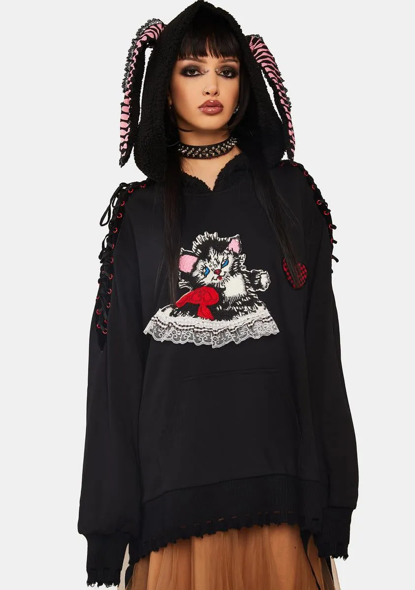 Cute Long Ears Graphic Hoodie