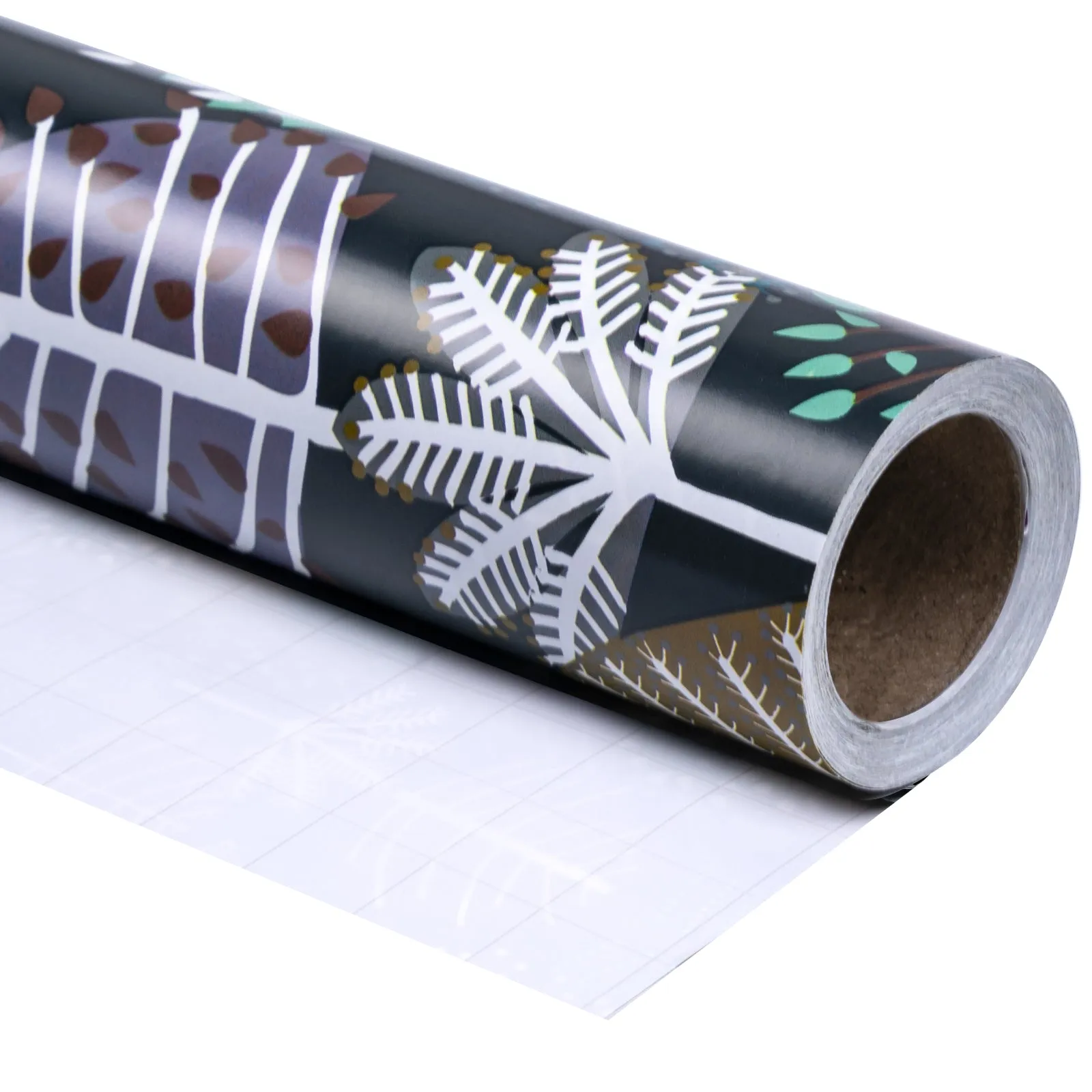 Dark Green Winter Forest Christmas Wrapping Paper Roll