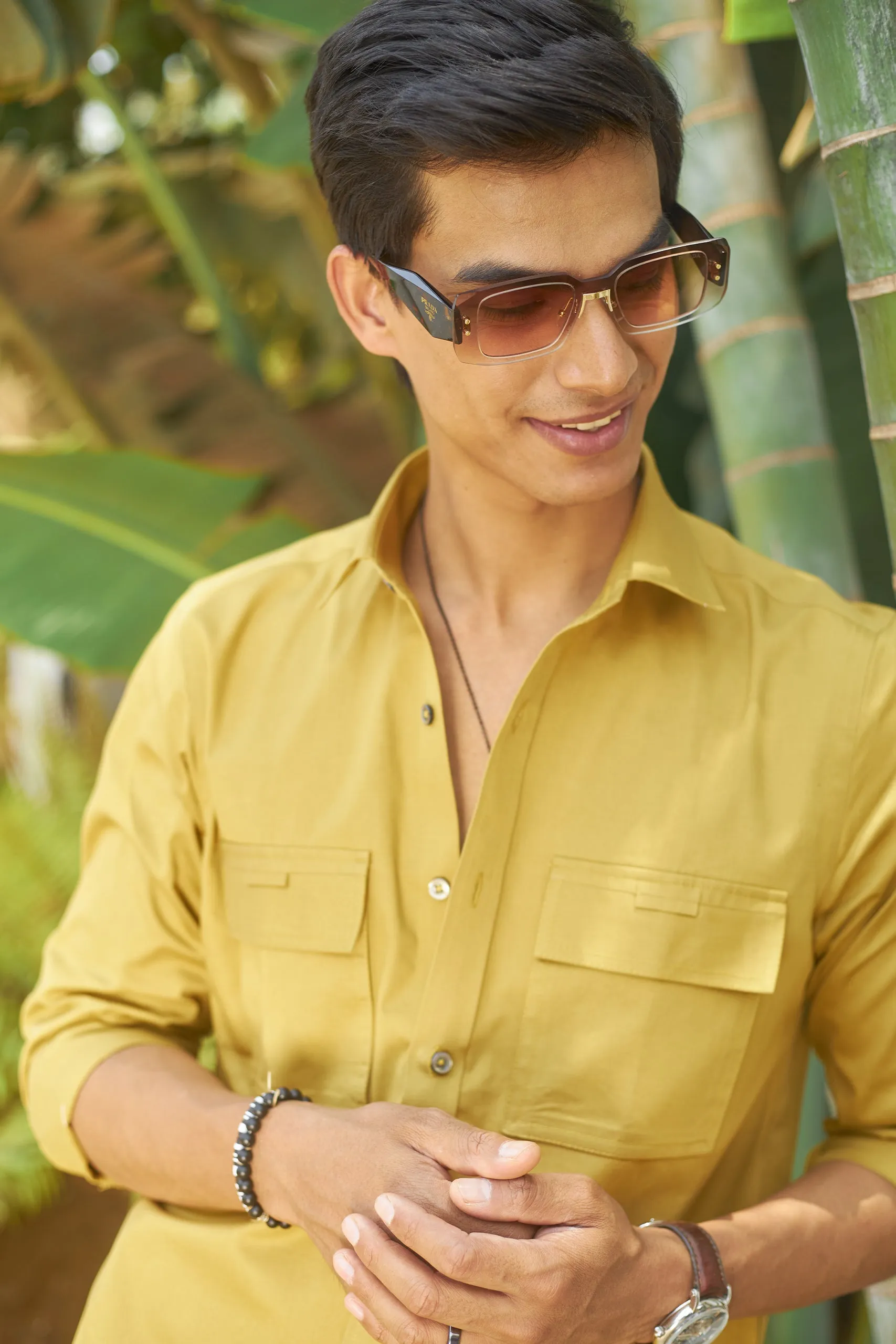 Dijon Yellow safari Shirt