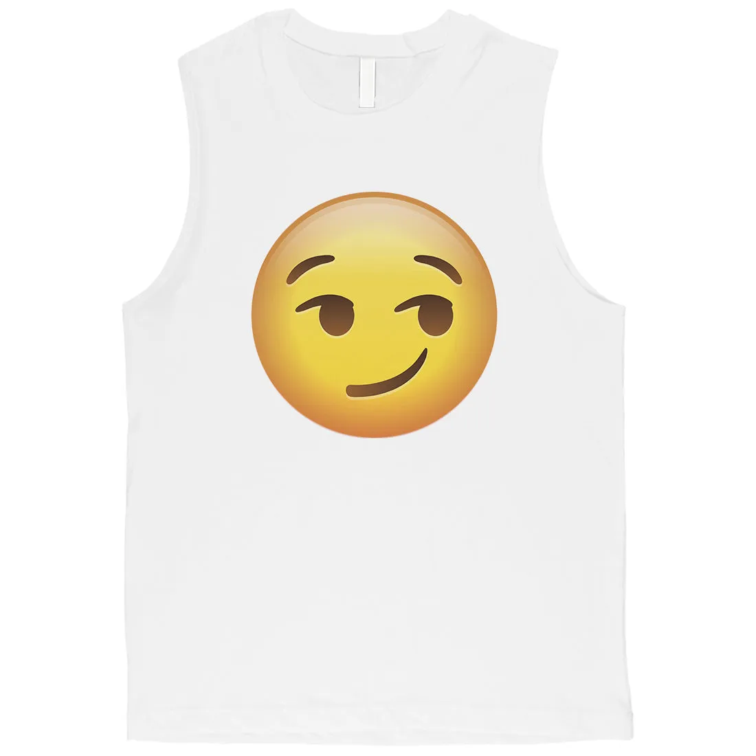 Emoji-Smirking Mens Sweet Thoughtful Awesome Halloween Muscle Shirt
