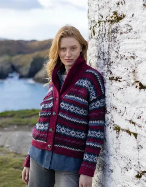 Fisherman out of Ireland Shawl Collar Fair Isle Cardigan