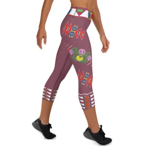 Gratitude Rose Yoga Capri Leggings