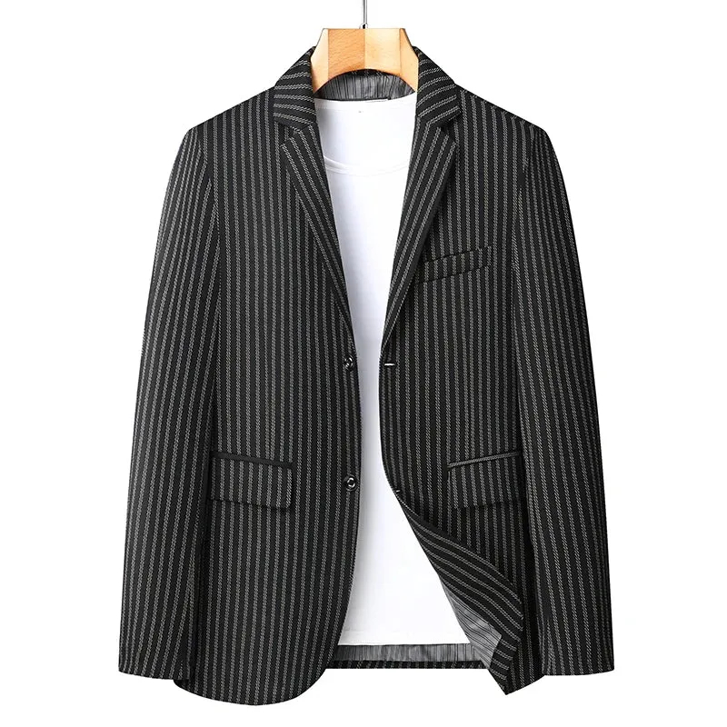 High-End Striped Casual Blazer