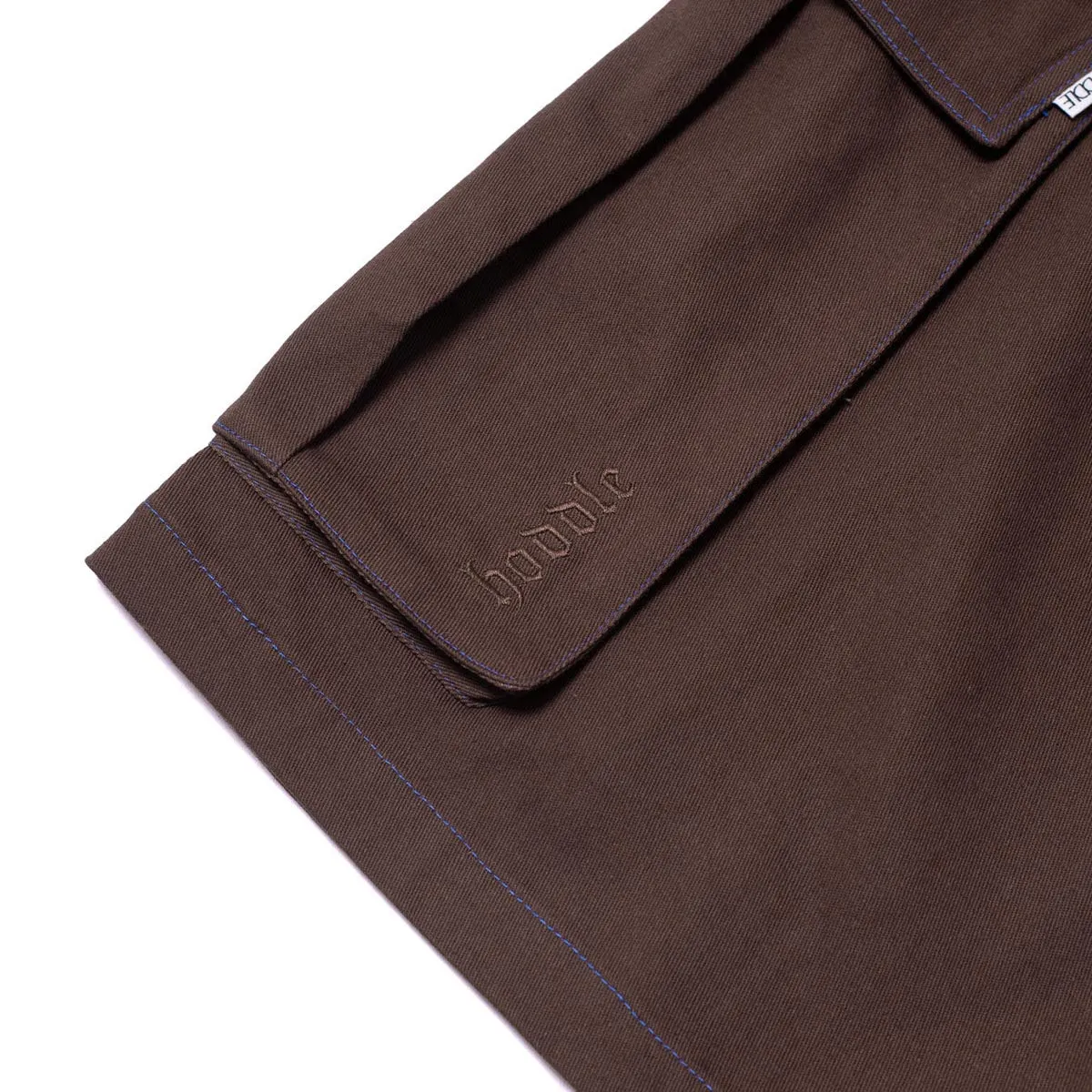 Hoddle Intensive Cargo Shorts - Brown/Blue Stitch