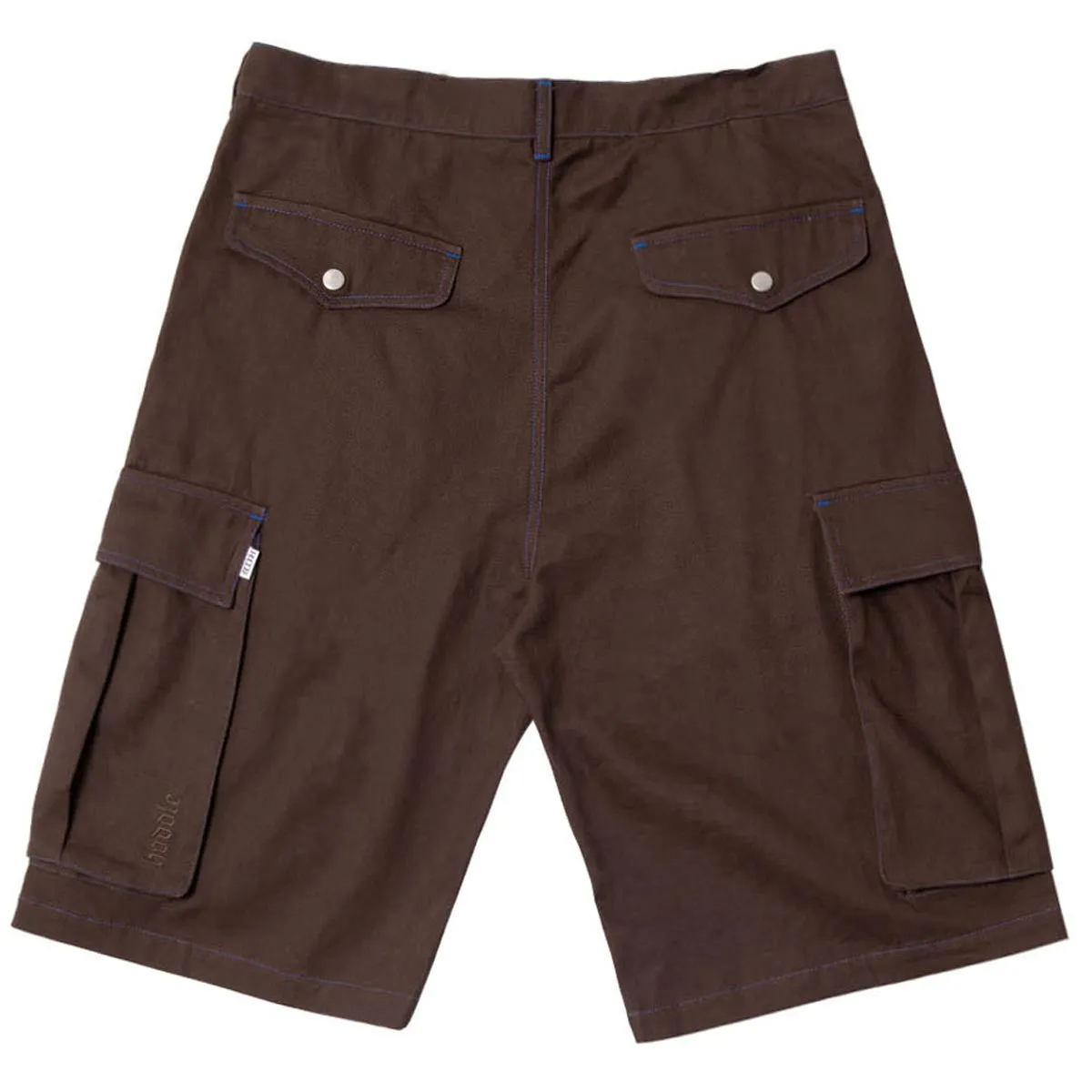 Hoddle Intensive Cargo Shorts - Brown/Blue Stitch