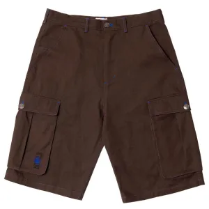 Hoddle Intensive Cargo Shorts - Brown/Blue Stitch