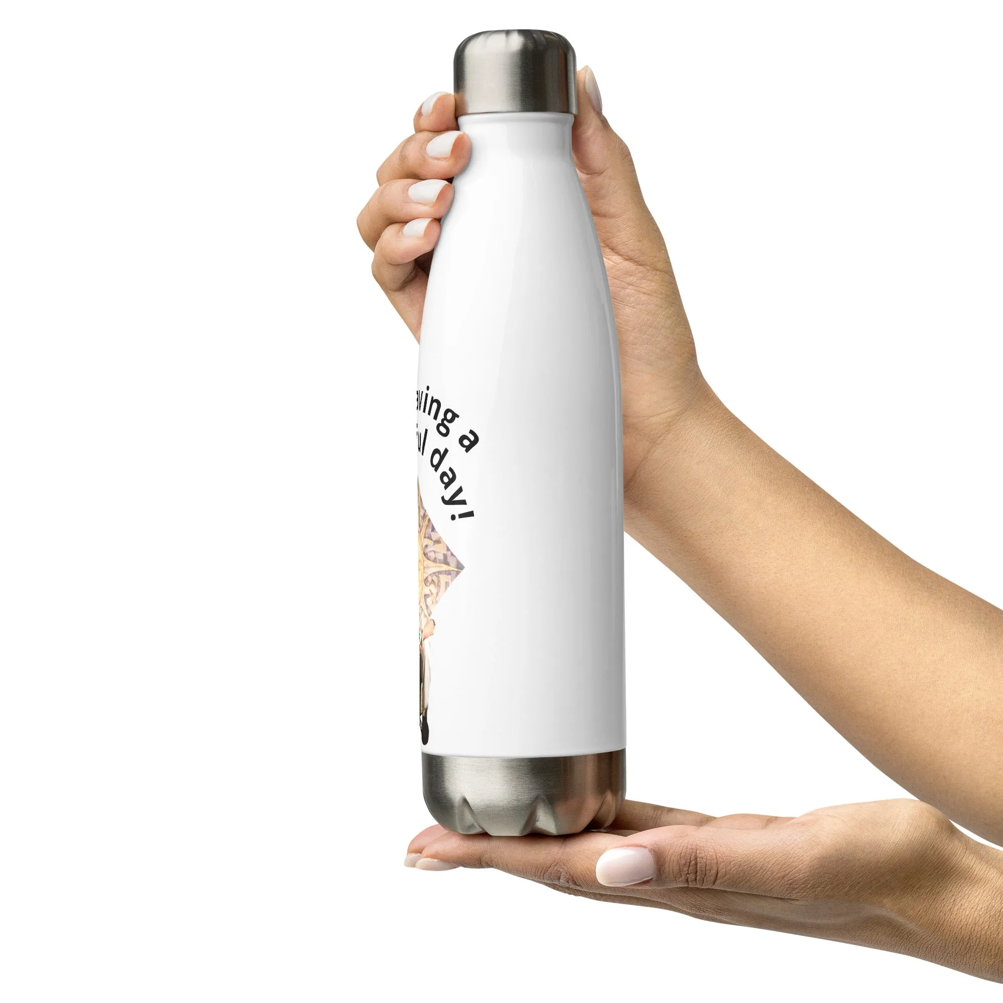 I am having a beautiful day with this "Just Karl" stainless steel water bottle