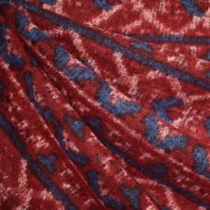 Isle Stripe Brushed Sweater Knit Cranberry/Navy