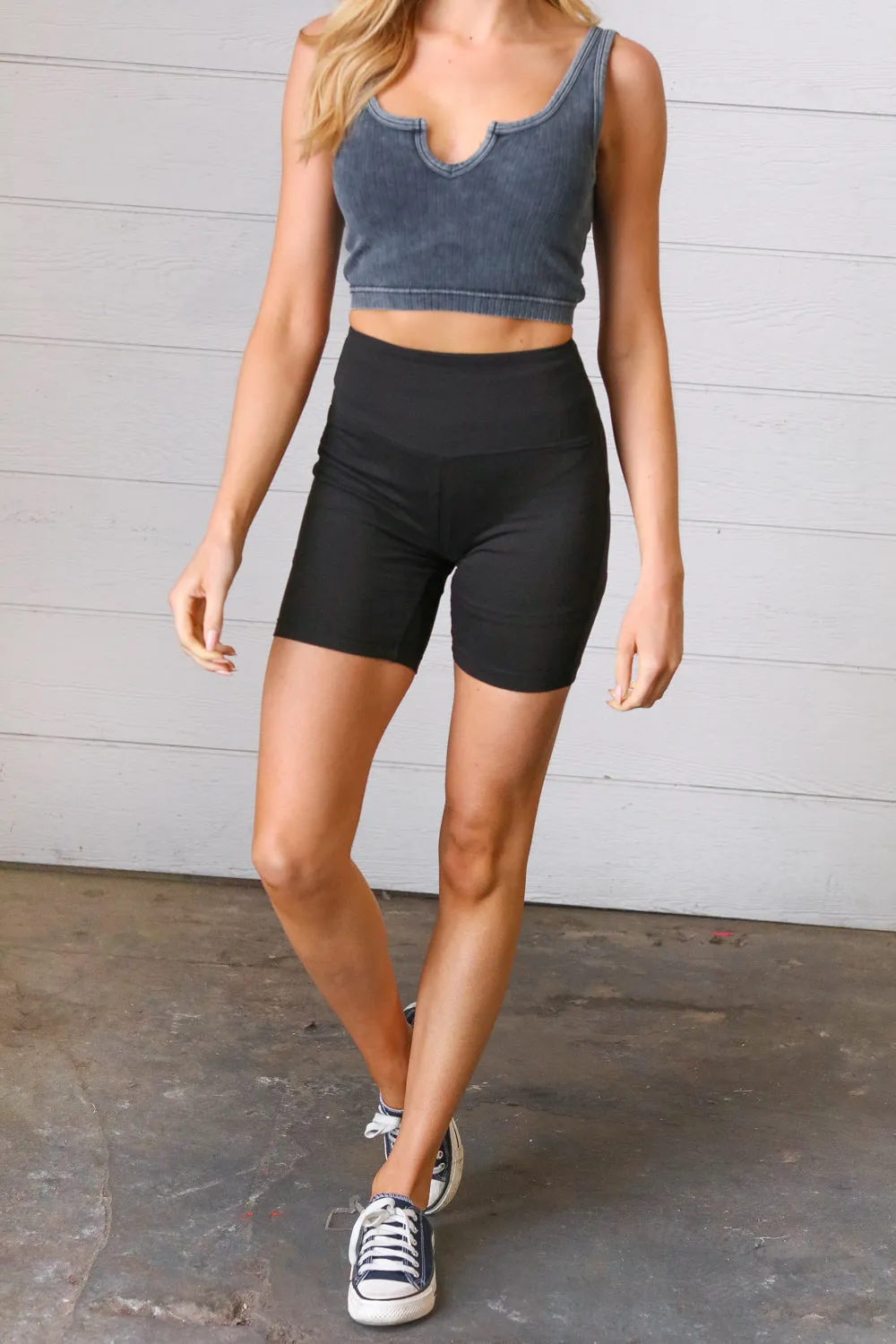 Keep the Flex Wide Waistband Biker Shorts