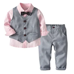 Kids  Boys Suits Blazers Shirt Overalls Tie Suit Formal Party Wedding Wear