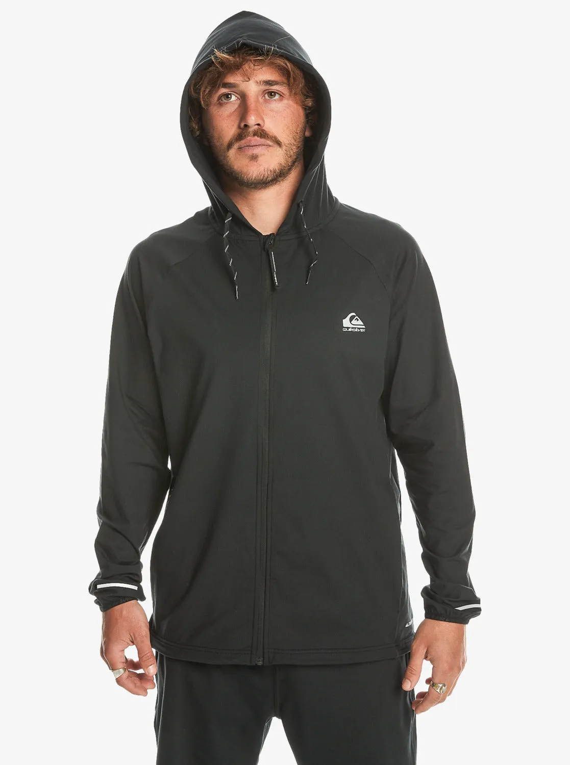 Knit Training Technical Zip Hoodie - Black