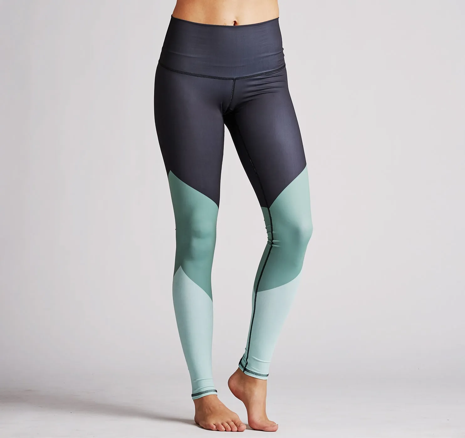 Leggings (Hi-Waist), Colorblock Olive